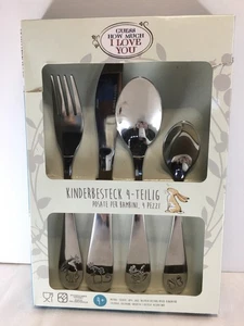 Kinderbesteck 4-Teilig Children's Cutlery Set - Guess How Much I Love You - NEW - Picture 1 of 7