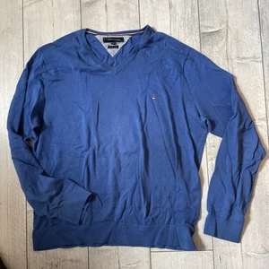 TOMMY HILFIGER +++ Pullover +++ V-Ausschnitt +++ blau +++ XXL - Bild 1 von 2
