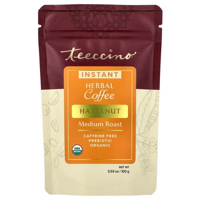 Café herbal instantáneo, avellana, tostado medio, sin cafeína, 3,53 oz (100 g) Foto 1 de 2