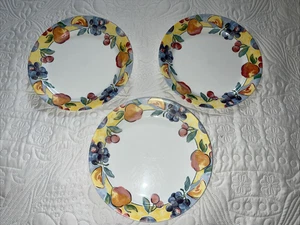 Set Of 3- Corelle Retired Pattern Fruit Basket Dinner Plates 10.25” - Picture 1 of 5