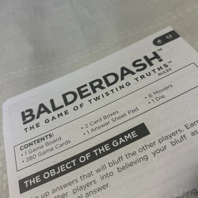 Balderdash 2019 Game Instructions Rule Book ONLY - Image 1 of 2