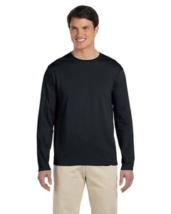 Gildan G644 Adult Preshrunk Cotton Tee Softstyle Long Sleeve Top T Shirt - Picture 1 of 9