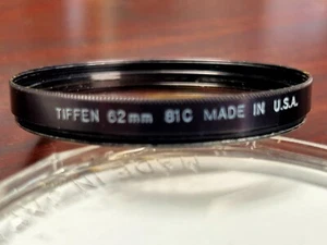 Camera Lens Filter, 62mm, Tiffen 81C, Warming Filter for Color Film and Digital - Picture 1 of 5