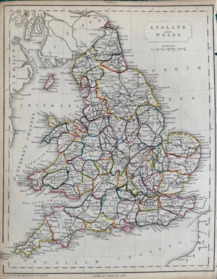 1842 Antique Map; England and Wales by F.P. Becker - Image 1 of 2