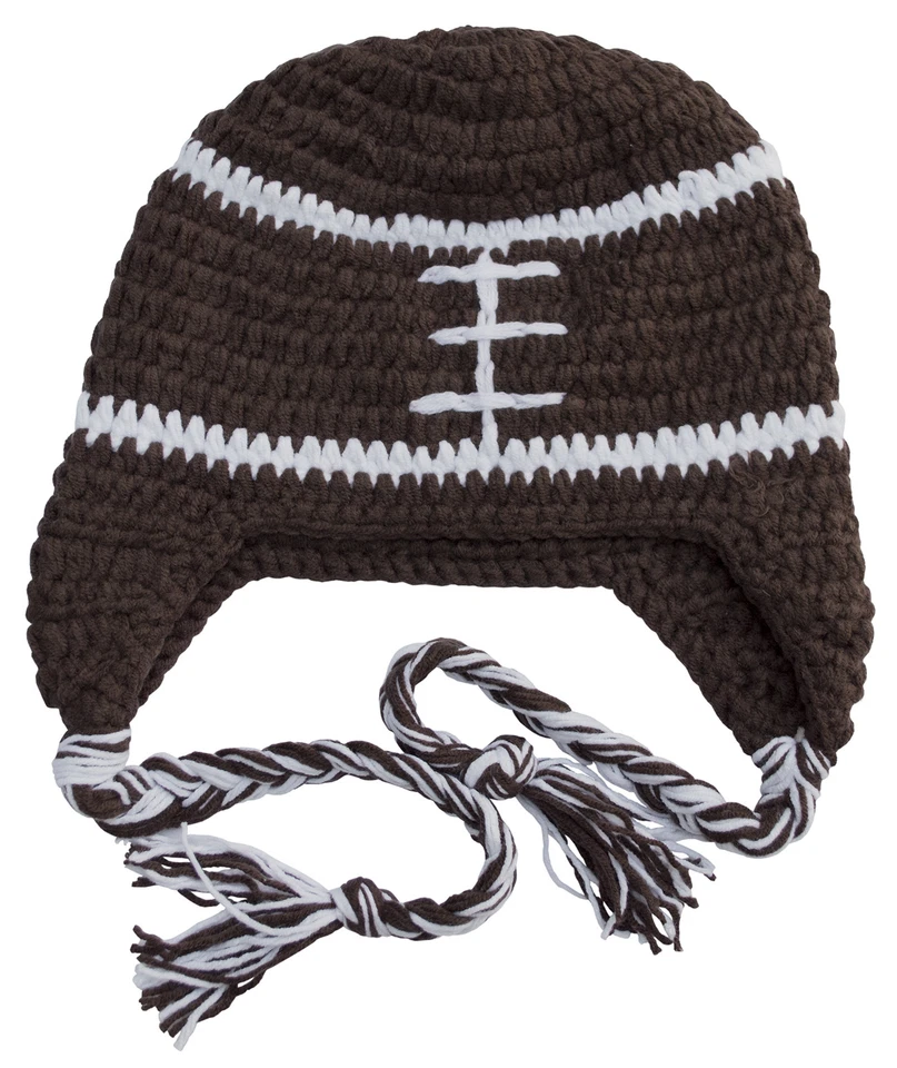BePe Bebé Crochet Fútbol Gorro Gorro - Marrón (3 Meses a 4 Años) Foto 1 de 1