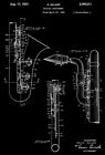 1937 - Baritone Saxophone - H. Selmer - Patent Art Poster