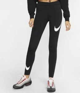 Nike Sportswear Leg-A-See Swoosh Women's Leggings - Black DB3896 010 Size L / S - Picture 1 of 4