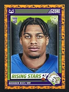 BRENDEN RICE RC 2024 Score-A-Treat #6 Rising Stars Orange Pumpkins Falcons - Picture 1 of 2