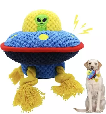 Zog the Extraterrestrial squeaky plush interactive dog toy. Cute and durable Lux - Image 1 of 4