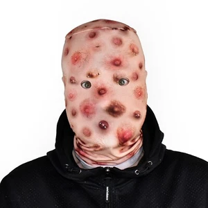 Nasty Nurple Design 3D Effect Fabric Face Mask Halloween Scary FS226 - Picture 1 of 12