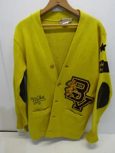 OLD BAKER VICTOR VARSITY LETTER COLLEGE UNIVERSITY FOOTBALL HIGH SCHOOL SWEATER - Picture 1 of 4