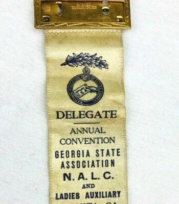 Etiqueta de nombre de delegado de la Unión 1938 carta NALC lleva cinta de oficina de correos de correo de Estados Unidos *N23 Foto 1 de 4