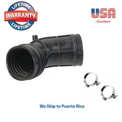 Medidor de flujo de aire para arranque de admisión para BMW e46 99-06 a tubo sensor de masa del acelerador + abrazaderas Foto 1 de 3