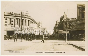 High Street, Fremantle, West Australia. C. 1910s. Original real photo postcard. - Picture 1 of 2