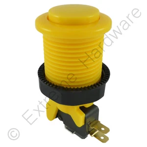 Suzo Happ Competition 28 mm runder Arcade-Taster & Mikroschalter (gelb) - MAME - Bild 1 von 2