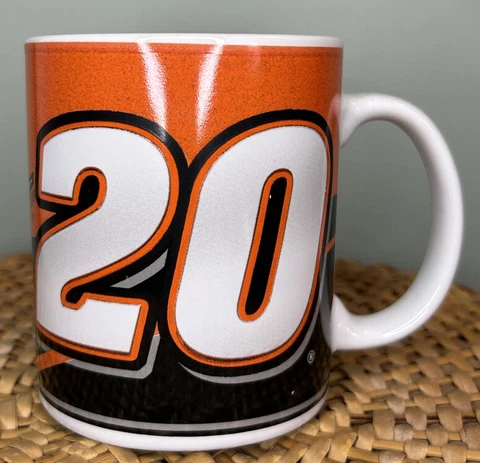 NASCAR Tony Stewart Coffee Mug Cup 20 Home Depot Joe Gibbs Racing 2005 Orange Cover