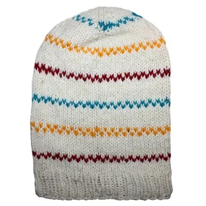 Oversize Wollmütze Warmhut Strick Beanie Lang Weiß - Bild 1 von 6