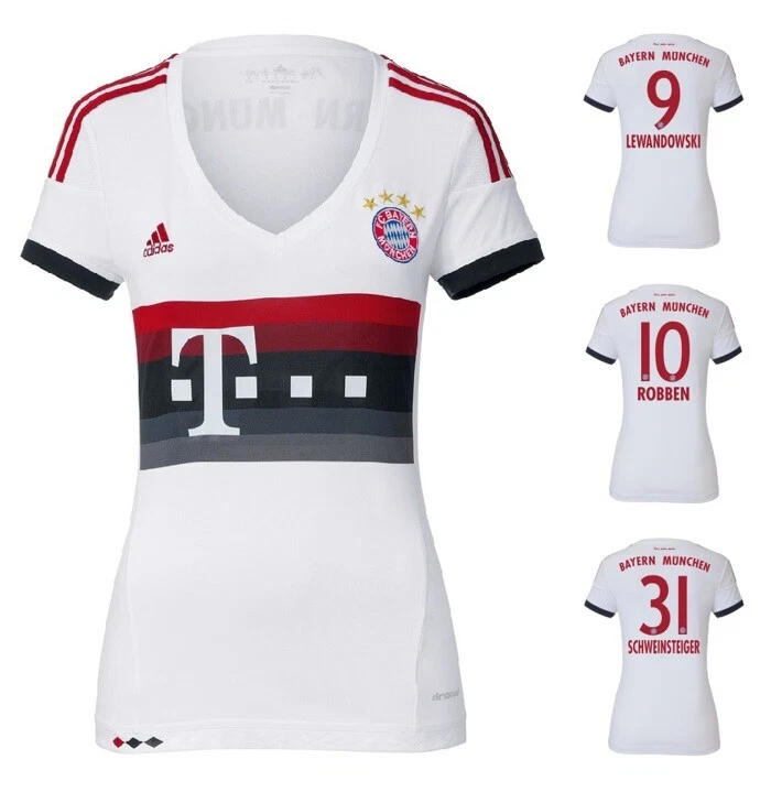 Trikot Adidas FC Bayern München 2015-2016 Away + Spielernummer FCB * Damen - Bild 1 von 1