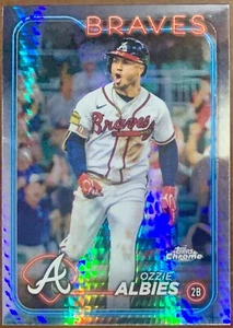 2024 Topps Chrome X-Fractor #9 Ozzie Albies Atlanta Braves ⚾️ FREE SHIPPING ⚾️ - Picture 1 of 2