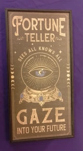 The Fortune Teller Framed Art Decor 10" x 20" Ashland Art Macabre Tarot - Picture 1 of 4