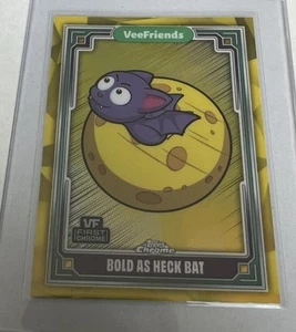 2025 Topps Chrome VeeFriends BOLD AS HECK BAT Yellow Refractor ππ - Picture 1 of 4