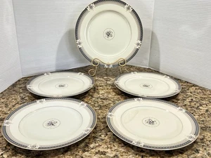 VTG 5 Pc Mikasa Grande Ivory 12 Chop Plate 10-7/8 Floral Porcelain Dinner Plates - Picture 1 of 23