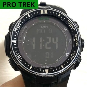 Casio Pro Trek PRW-3000 Solar Radio Watch Stainless Steel Waterproof 10Bar Used - Imagen 1 de 9