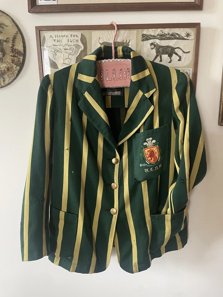 Vintage Inglés Años 40 UNCW Bangor Univ. Blazer de remo (se adapta a la talla S) Foto 1 de 4