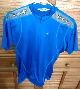 Camiseta deportiva de ciclismo IQ Pearl Izumi para mujer grande azul 3/4 cremallera manga corta - Imagen 1 de 6