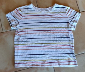Ann Taylor LOFT Striped Tee Multi Stripe Ivory Cotton Size S - Bild 1 von 5