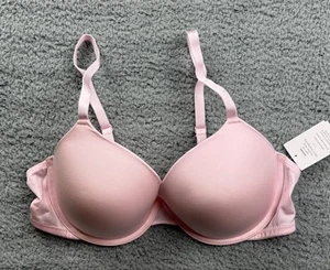 Auden Women's Size 38C Smooth Light Lift Comfort Wire Demi Coverage Bra Pink - Picture 1 of 6
