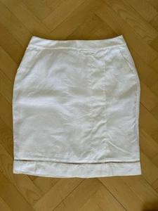 HOBBS Ladies White Open Work Cotton Skirt Size UK 14 - Picture 1 of 4