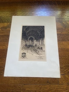 Gertrude Ellen Hayes signierte Radierung Moulton M. Chapel, Architekturdruck 1905 - Bild 1 von 15