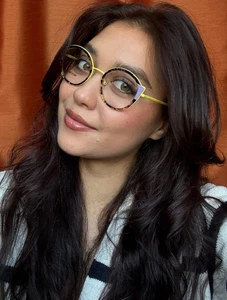 New WOOW Paris Fly Away 1 4201 48mm Yellow Round Men's Women's Eyeglasses Frame - Picture 1 of 15