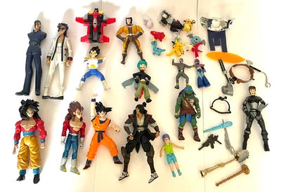 LOT 12 Bandai  & Jakks Dragon Ball Z Figures Pokemon Missing Parts Broken - Image 1 of 4
