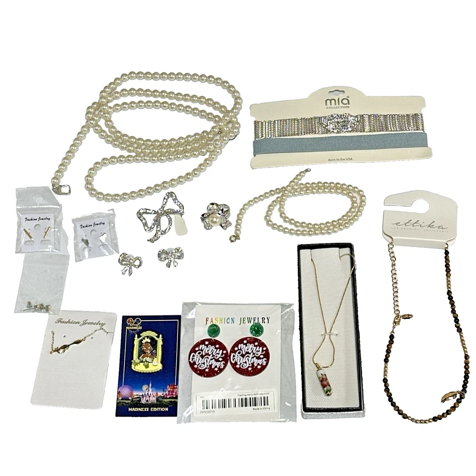 Moda Joyería Paquete Pendientes Collares Pulseras Perlas Cuentas Navidad Mia Ettika Foto 1 de 4