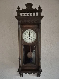 Junghans 103 Jahre Alt wanduhr Westminster schlag Röhrengong (0720 ) - Picture 1 of 21