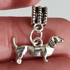 Dackel Hund Halskette Anhänger für Silberkette Handarbeit Neu Deko - Bild 1 von 3
