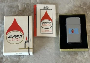 Vintage 1977 Unfired Slim Zippo ROUX Hair Care Lighter In Box - Picture 1 of 20
