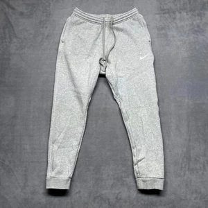 Nike Club Fleece Jogger Pants Boys Large Heather Gray Cotton Pockets Drawstring - Picture 1 of 11
