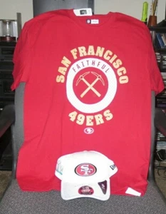 Super Bowl LIV 54 San Francsico 49ers New Era Hat & Faithful Shirt New - Picture 1 of 6
