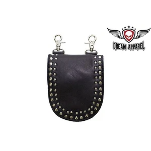Women's Premium Motorcycle Leather Belt Bag BAG31-11 - Picture 1 of 6