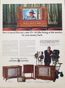 1969 General Electric Color TV Television The Undefeated On Screen Print Ad - Bild 1 von 1