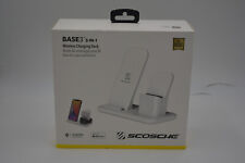 NEW - SCOSCHE Base3 3-in-1 Wireless Charging Dock CSQ3N1WT-SP