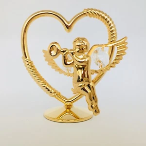 Querubín en el corazón - INDEPENDIENTE CHAPADO EN ORO 24KT CON CRISTALES AUSTRIACOS - Imagen 1 de 1