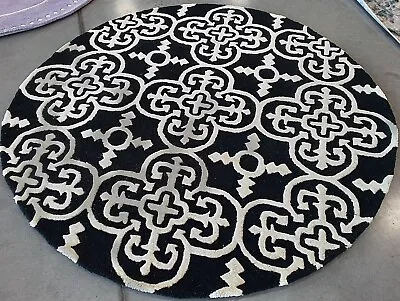 Alfombra manchada NEGRO/MARFIL 6'-0" x 6'-0", precio reducido 1172771013 CAM133E-6R Foto 1 de 4