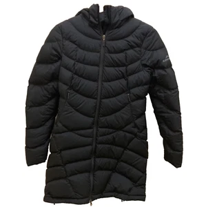 Kathmandu Puffer Jacket Size 6 Women's Down Coat Black Longline 550 Warm XS - Picture 1 of 5