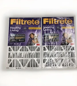 2 Packs 3M Filtrete 16x25x4 Air Filter, MPR 1550, MERV 12 BRAND NEW - Picture 1 of 4