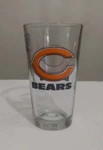 New NFL Chicago Bears Football 16 Ounce Pint Beer Drinking Glass 5 3/4" Tall - Picture 1 of 3