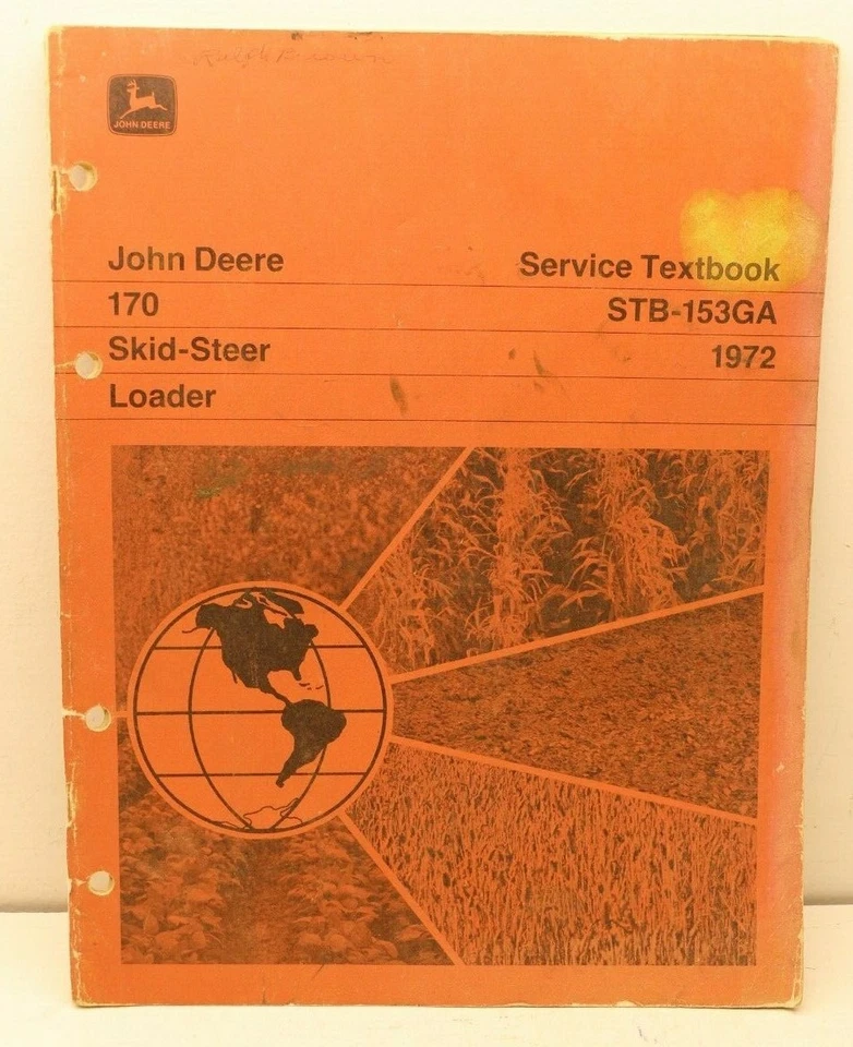 Livro didático de serviço de minicarregadeira John Deere STB 170 STB-153GA 1972 - Imagem 1 de 1